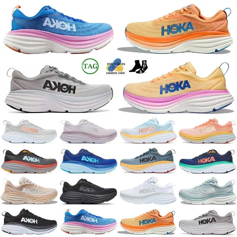 hokka Clifton 9 8 Running Shoes hokkas Bonedi 8 Womens Mens Low Top Mesh Trainers Triple White Black Free People one Cloud Cyclamen Sweet Lilac Sports Sneaker's