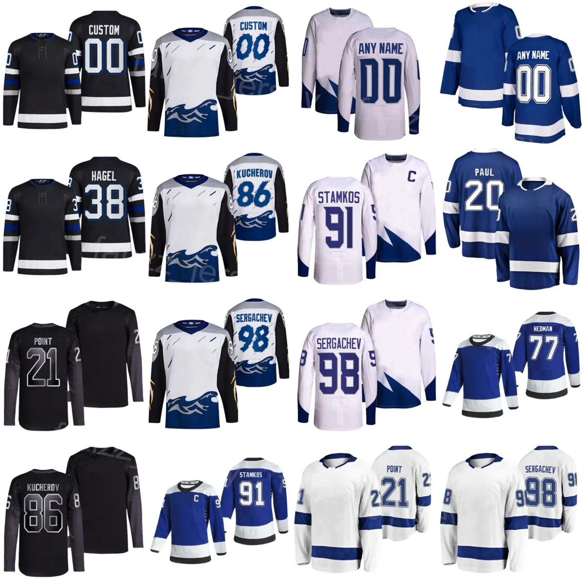 Alternate 2024 Hockey 91 Steven Stamkos Jersey Women Kids Man 38 Brandon Hagel 98 Michail Sergachev 77 Victor Hedman 20 Nicholas Paul Nikita Kucherov Brayden Point Point