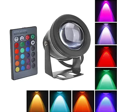 Lichter Neue 2017 10 W RGB LED Unterwasser Licht Wasserdichte IP68 Brunnen Schwimmbad Lampe 16 Bunte Ändern Mit 24Key IR Fernbedienung