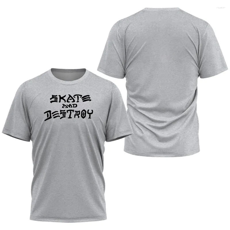 Heren T-shirts Oude Tekst Lettertype 3D Printing Hip Hop Trend T-shirt Badminton Tennis Sneldrogend Ademend Straat Top