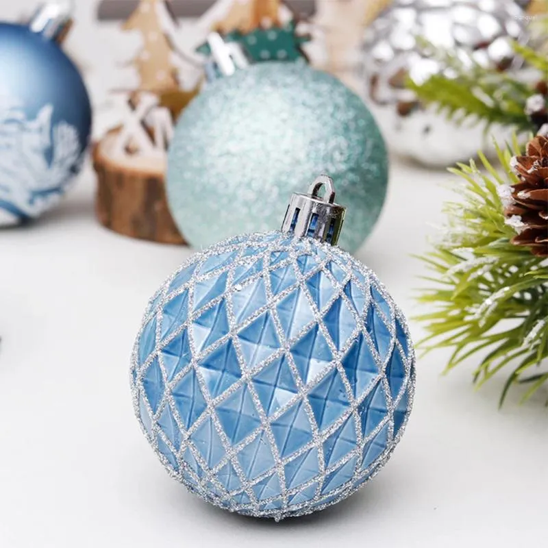 Decorazioni per feste 30 pezzi Ciondoli per albero di Natale dipinti di blu 6 cm / 2,36 pollici Palline assortite in 5 stili infrangibili per matrimoni festivi