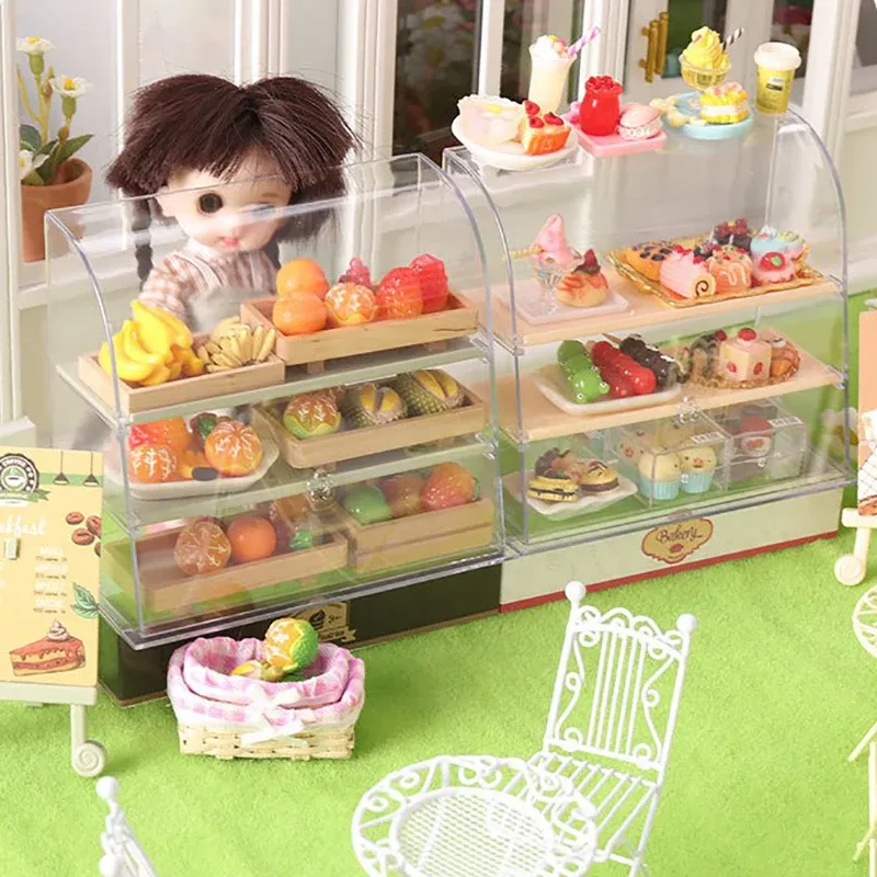 藤棚♡ミニチュアドールキャビネット♡ドールハウス ドールハウス ミニチュア 家具 木製 キャビネット 扉付き 本棚 1
