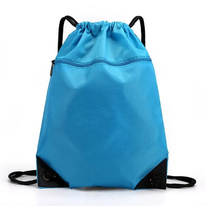 Mochila unissex de bolso com cordão, mochila esportiva unissex oxford à prova d'água portátil para atividades ao ar livre