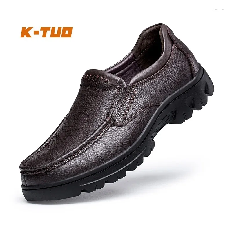 Chaussures de marche K-TUO hommes automne hiver mâle Sport de plein air été baskets en cuir véritable KT-1040-1