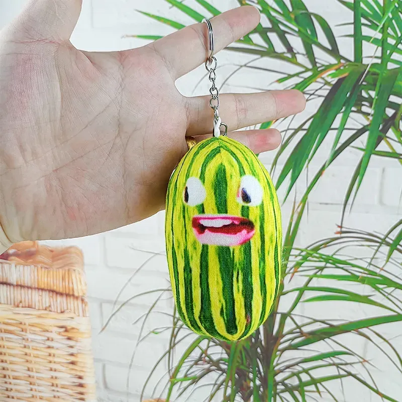 New Fidget Toy Slug Watermelon Strips Inside Voice Funny Mouth Replacing Key Ring Bag Pendant Adult Decompression Toy Talk Doll Plush Toy Plushies Christmas Gift