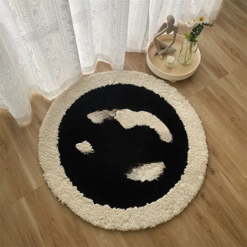 Designer Round Carpet Bedroom Computer Chair Thickened Living Room Rug Coffee Table Floor Mat Room Decor