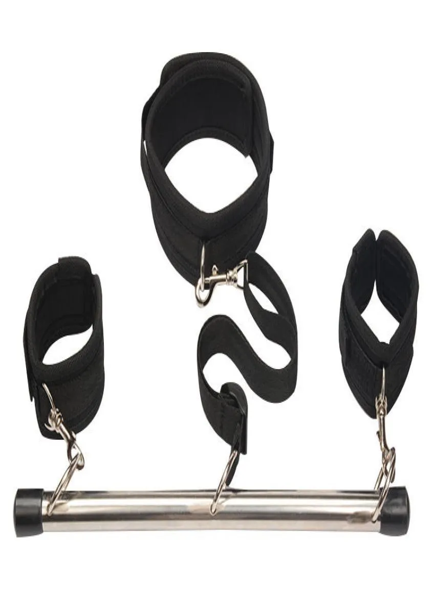 Slave Bondage Spreader 2pcs Bar Ankle Wrist Cuffs Restraints Flirt BDSM Sex Toy R477704912