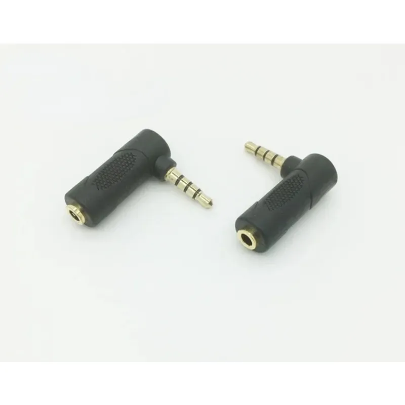 Adaptateur Audio stéréo 3.5mm, 90 degrés, 3 pôles, Angle droit femelle à mâle, prise 4 pôles, convertisseur de prise casque AUX en forme de L