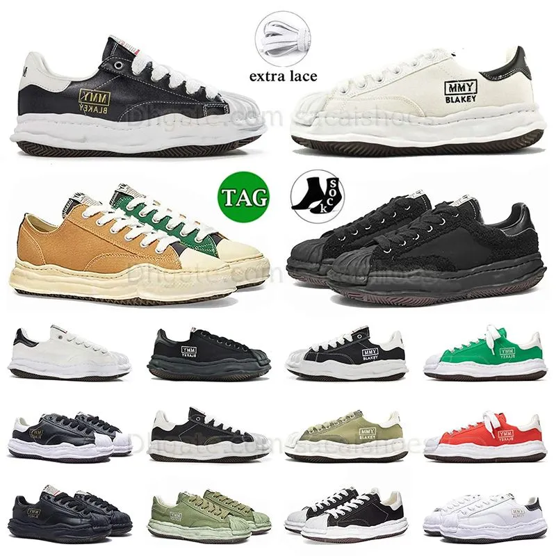 2024 New Low Tops Dissolved Casual Shoes Maison Mihara Yasuhiro Wavy Soles Low Cut Mmy Khaki OG Platform Skate Hank Black And White Blakey Sneakers Trainers Walking