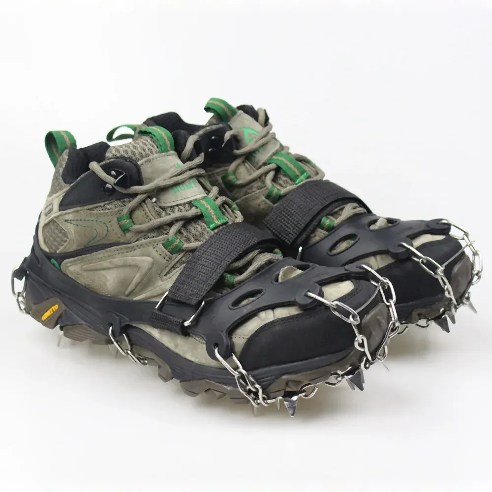Aksesuarlar 23 Diş Kramponlar Açık Kış Yürüyüşü Buz Balıkları Tırmanma Kar Ayakkabıları Antiskid Ayakkabıları Manganez Çelik Ayakkabı Kapakları