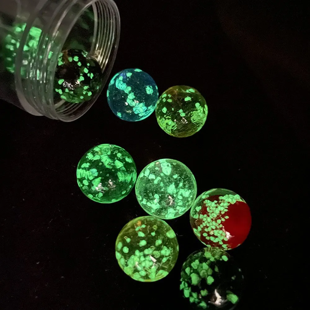 10 pezzi di game di vetro luminoso con console da 12 mm per flittle bestiame piccoli marmi pat giocattoli pat-child perle