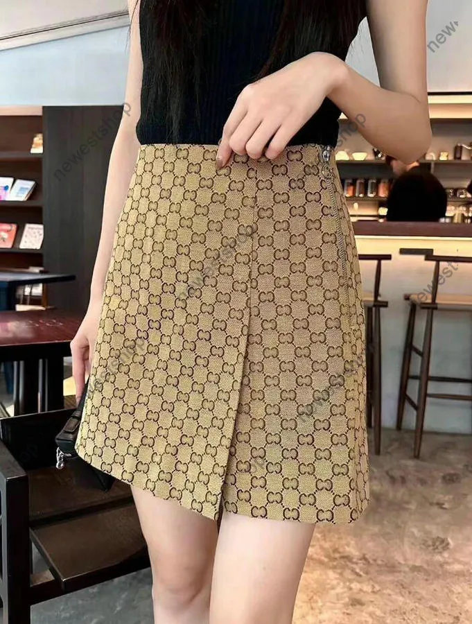 24SS summer Womens Skirts designer women Double letter print Skirt lady luxury A-line short Short Dress Sexy Ladies Dresses Party