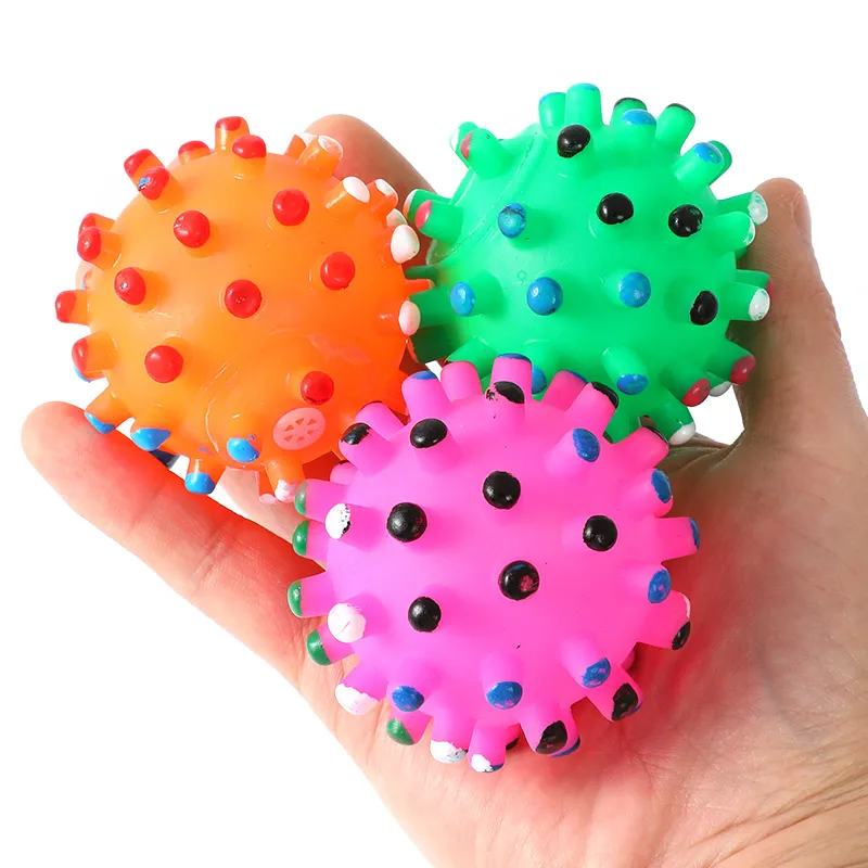 3-Pack Squeaky Dog Ball Toys,Dogs Chew Spiky Ball, Jouet De Piscine