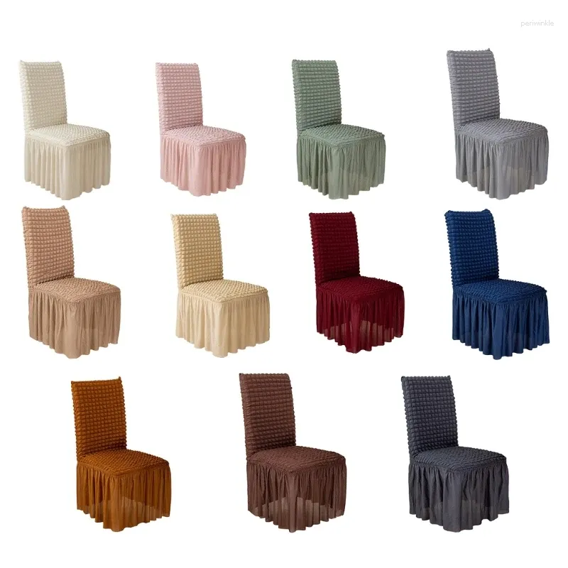 Housses de chaise 3D Seersuckers couverture jupe longue pour salle à manger mariage El Banquet Stretch décorations de fête à la maison