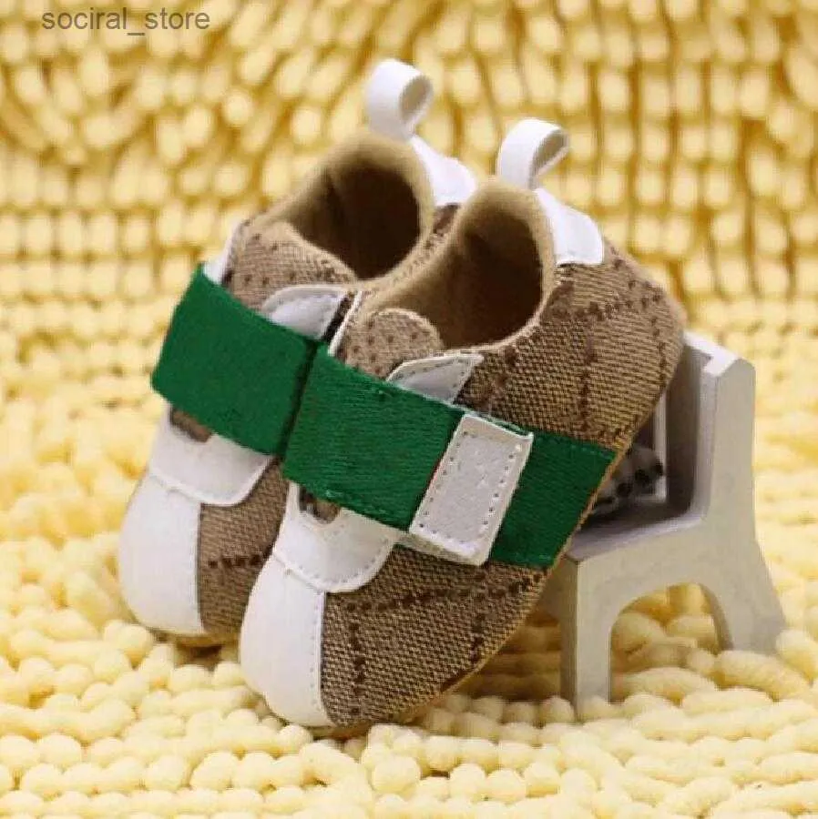 First Walkers Pu Leather Baby Shoes Girls Boy Kids First Walkers Infant Designer Toddler IC Sports ANTISLIP SONE SOLE SHOEKERS Spring3751207 L240402