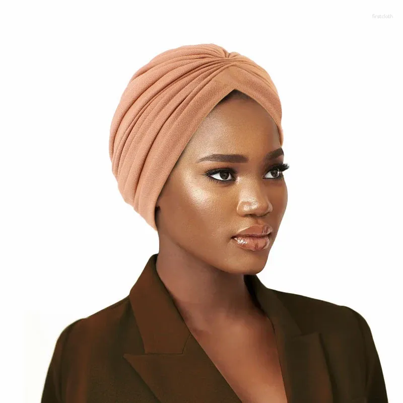 Vêtements ethniques Femmes Musulman Plissé Hijab Chemo Cap Turban Bonnet Perte De Cheveux Chapeau Intérieur Underscarf Islamique Arabe Femme Headwrap Écharpe