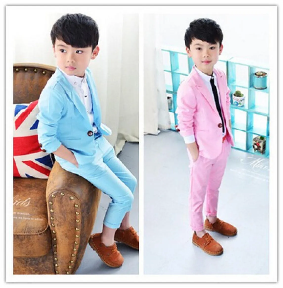 European Casual Boy Suit New Childrens Dress Twopiece Boy Vest Suit Gentleman Suit Mer Style in the Shop Pick2560650