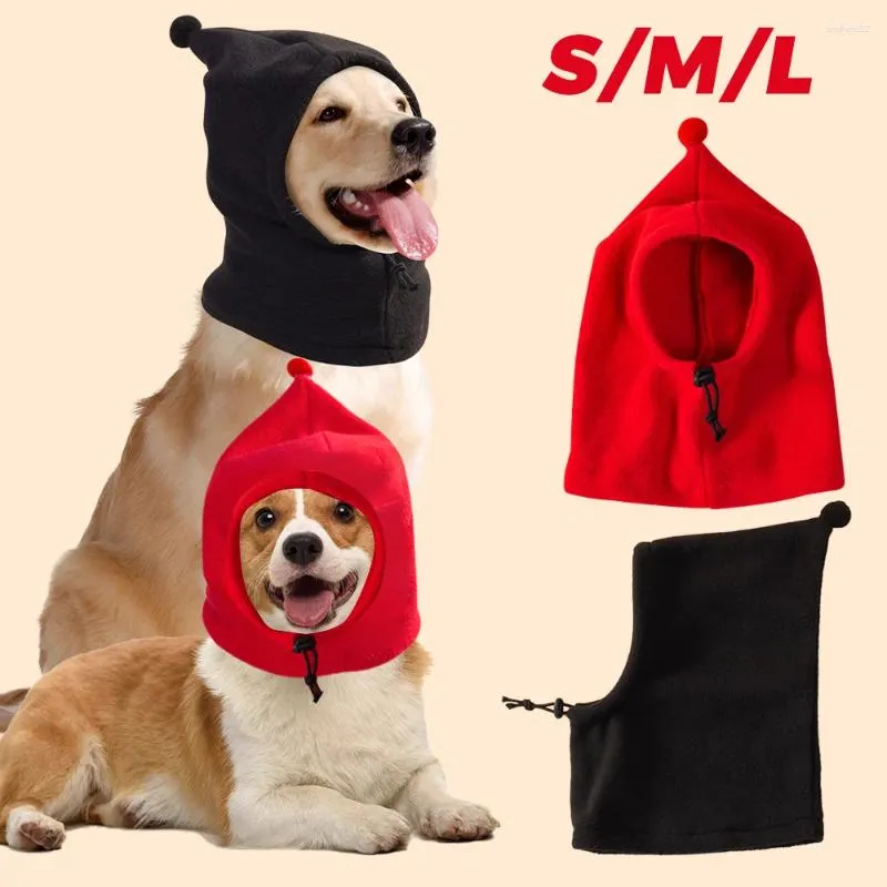 Cappello per abbigliamento per cani Cappello invernale caldo per animali domestici Tinta unita Regolazione con coulisse Copricapo casual