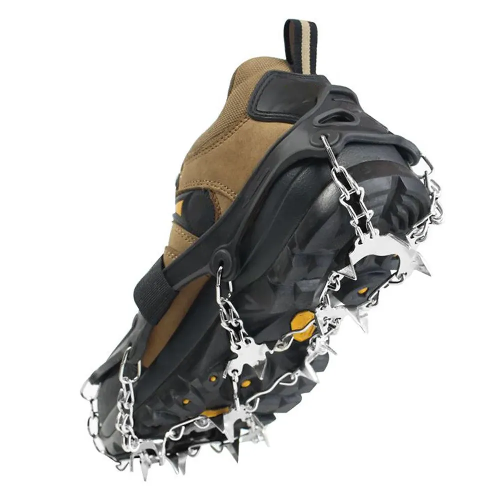 Аксессуары 1 пара альпинистских бутсов противоскользящие 24 зубца ледяные бутсы легкие с сумкой для переноски снежный захват для обуви/ботинок/каблуков/кроссовок