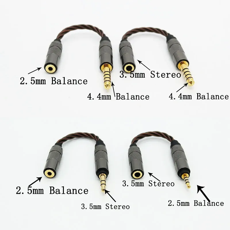 Aksesuarlar Dönüşüm Kablosu Dengesi 3.5mm ila 4.4mm/2,5mm Ses kablosu 2.5mm ila 3.5mm/2,5mm ila 4.4mm adaptör kablo yıldırım/Typec ila 3.5mm