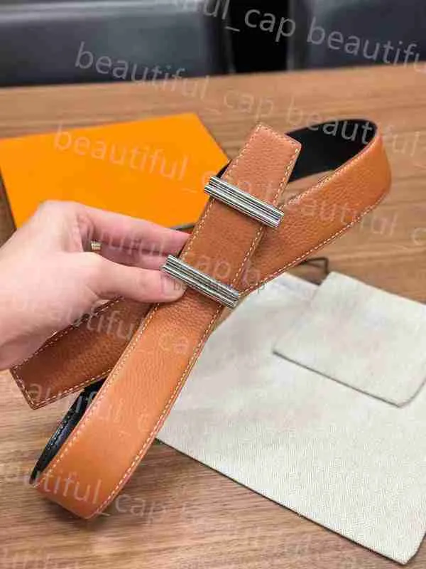 Cintura da uomo di design Cintura classica in pelle Togo in acciaio inossidabile con lettera in metallo Fibbia per uomo e donna Moda Cintura casual Larghezza 38MM FF837G