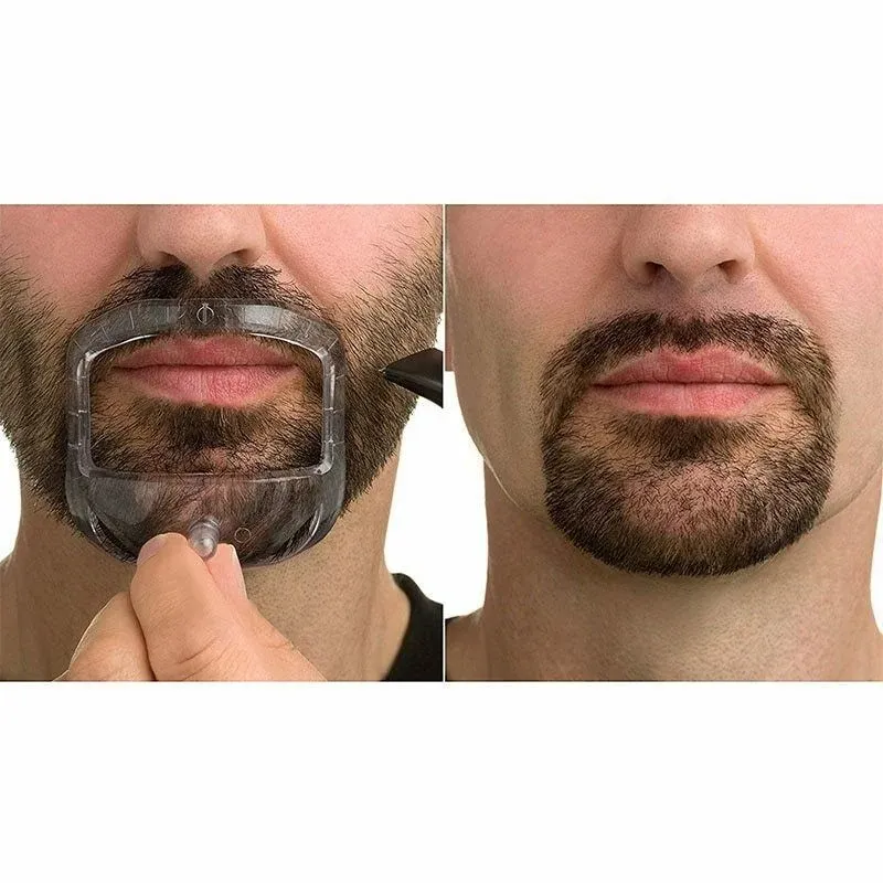 2024 5pcs/مجموعة أدوات تصميم اللحية Men Men Beard Goatee قالب حلاقة لحية حلاقة الوجه هدية الاستمالة للزوجين للرجال