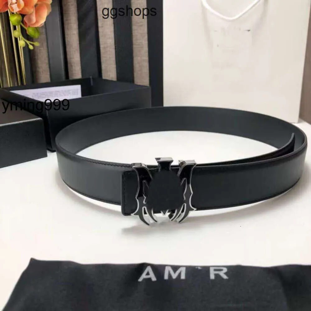 Big miri amari amirirlies 38CM Belt Ami For High Genuine Quality Shiny Clothings Accessories Belts amis Buckle Luxurys New Width Leather Red Designer Wais amar OKIG