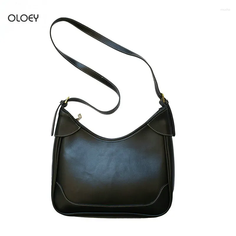 Sacos de noite Oloey mulheres retro bolsa de ombro selvagem moda mensageiro de alta qualidade pu feminino bolinho bolsa