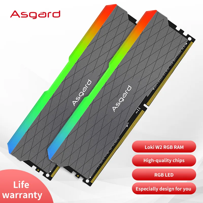 Asgard W2 RGB DDR4 Desktop RAM 16GB 2x8GB 3200MHz 288-pin with