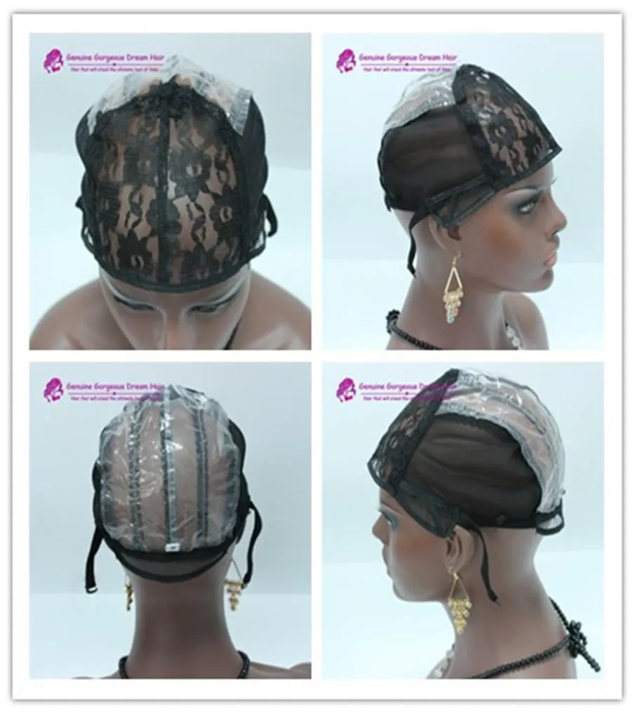 Tampas de peruca para fazer perucas de tecelagem apenas estiramento rendas tecelagem boné alças ajustáveis de volta alta qualidade garantia tecelagem cap6264991