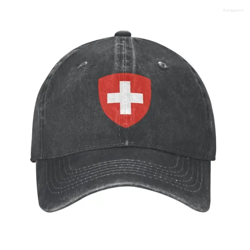 Casquettes de baseball Classique Coton Blason Suisse Casquette de baseball Femmes Hommes Réglable Papa Chapeau En Plein Air