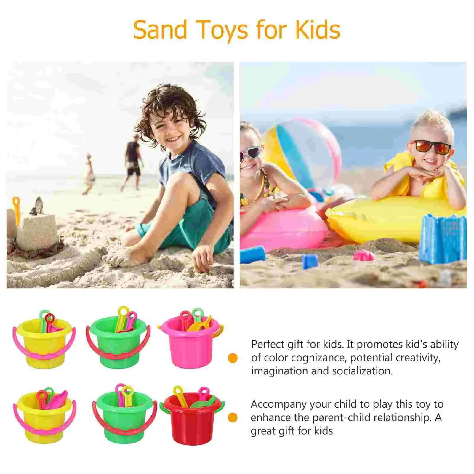 Water Sand Play Fun 24 PCS Beach Bucket Cube Toys Buckets palas para niños Silicona de excavación para niños 240403