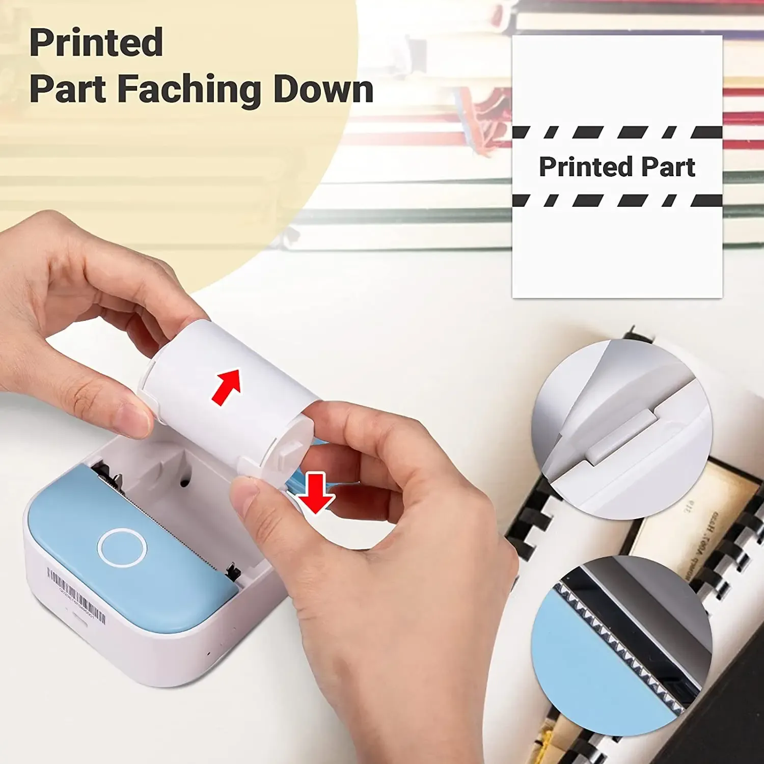 6 Rolls Thermal Paper Adhesive Sticker Label for T02 M02X Mini Portable ...