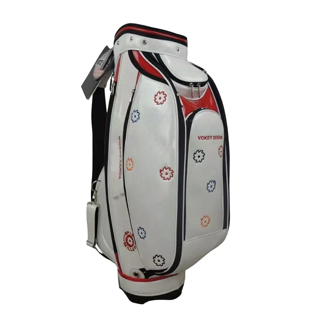 ゴルフバッグの白いカートバッグ大きな直径と大容量の防水材料詳細についてはお問い合わせください