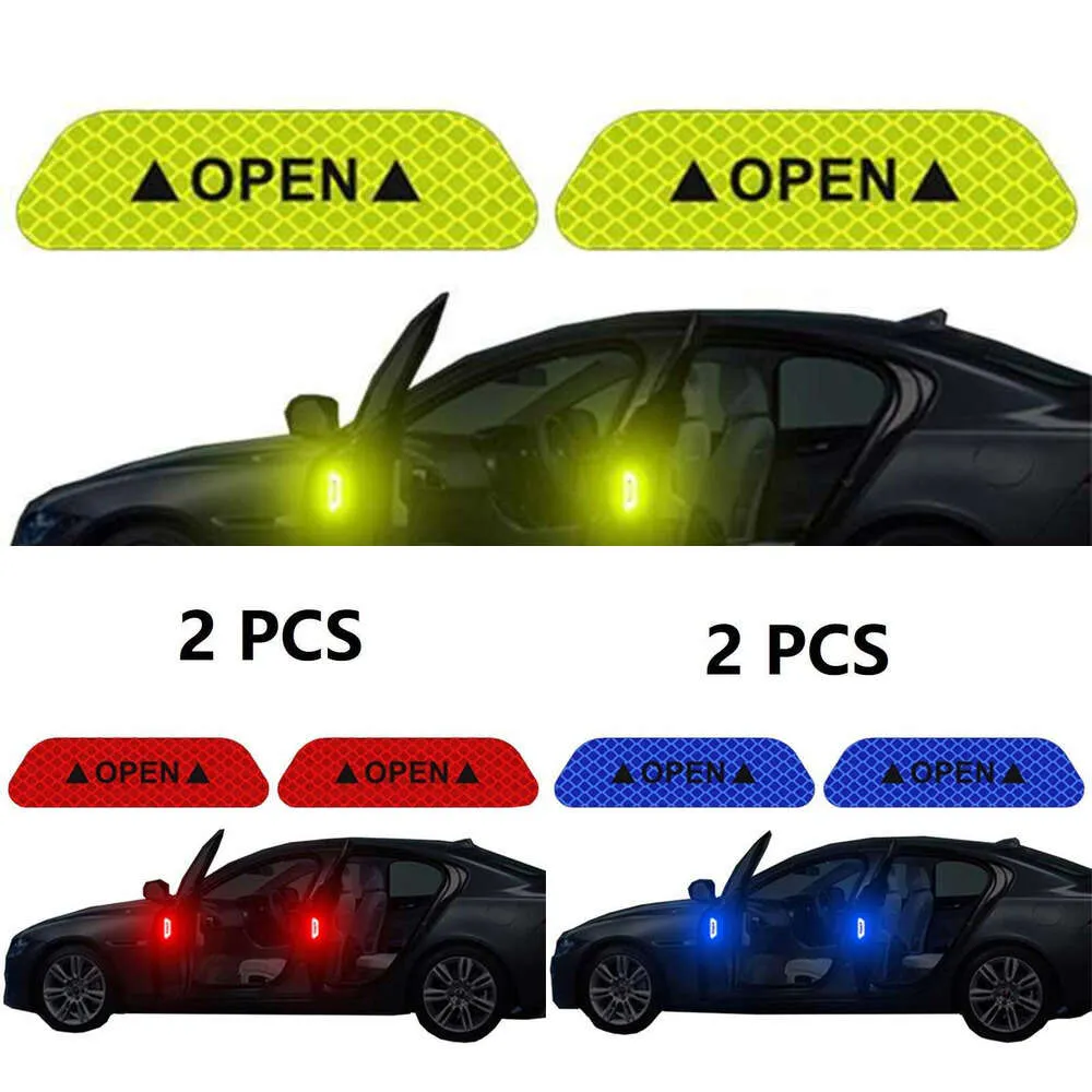 Upgrade Upgrade Gm Reflective Door Security Tape Open Warning Reflective Sticker Decals Auto Parts Car Interior Reflective Stickers