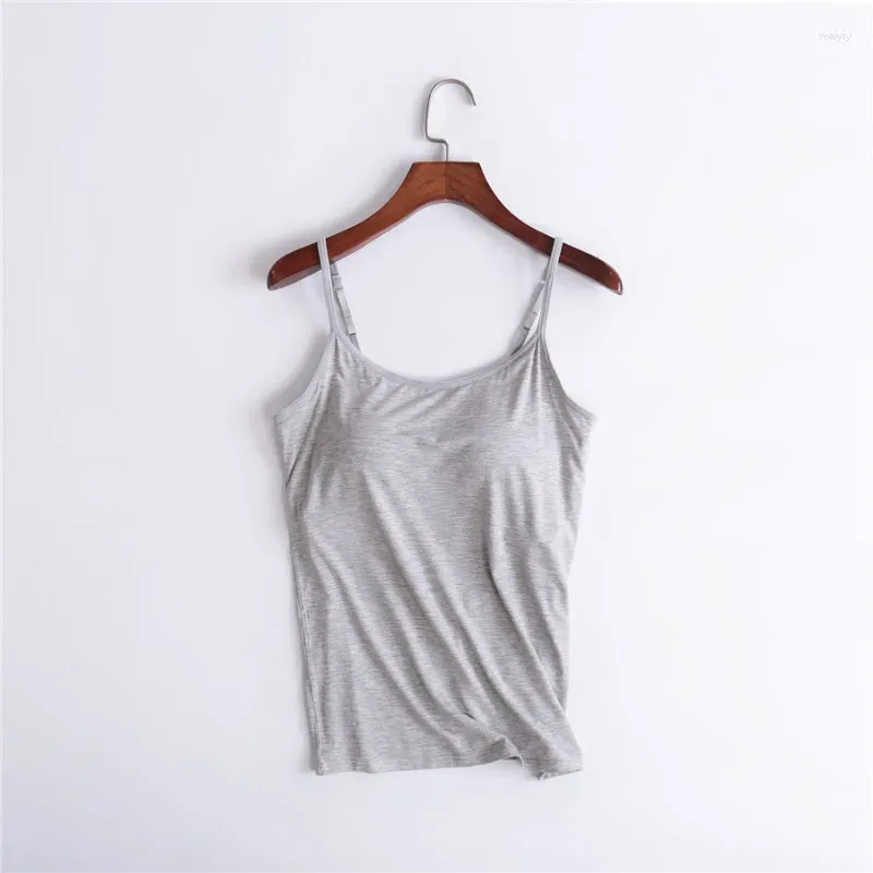 Camisoles & Tanks Women Padded Soft Casual Bra Tank Top Cami Vest Female Camisole Summer Breathable Tops Camisetas De Mujer Crop