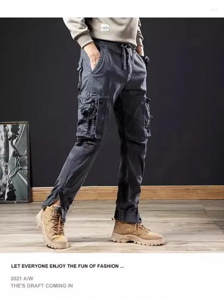 Pantalons pour hommes Style américain Travail fonctionnel urbain extérieur déplacement montagne tactique décontracté