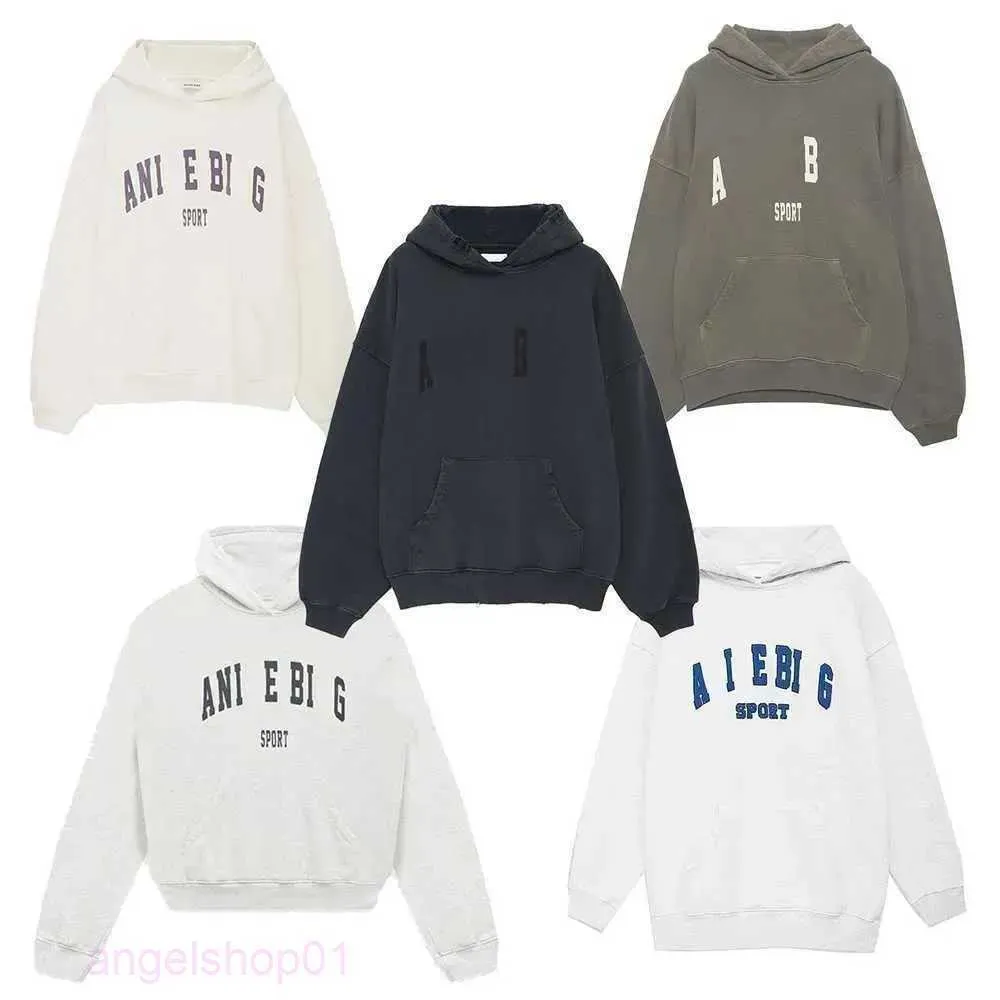 2023 23ss Women Desginer Fashion Cotton Hooded New Ab Bing Classic Letter Print Wash Water Color Snowflake Sweatshirt Hoodies