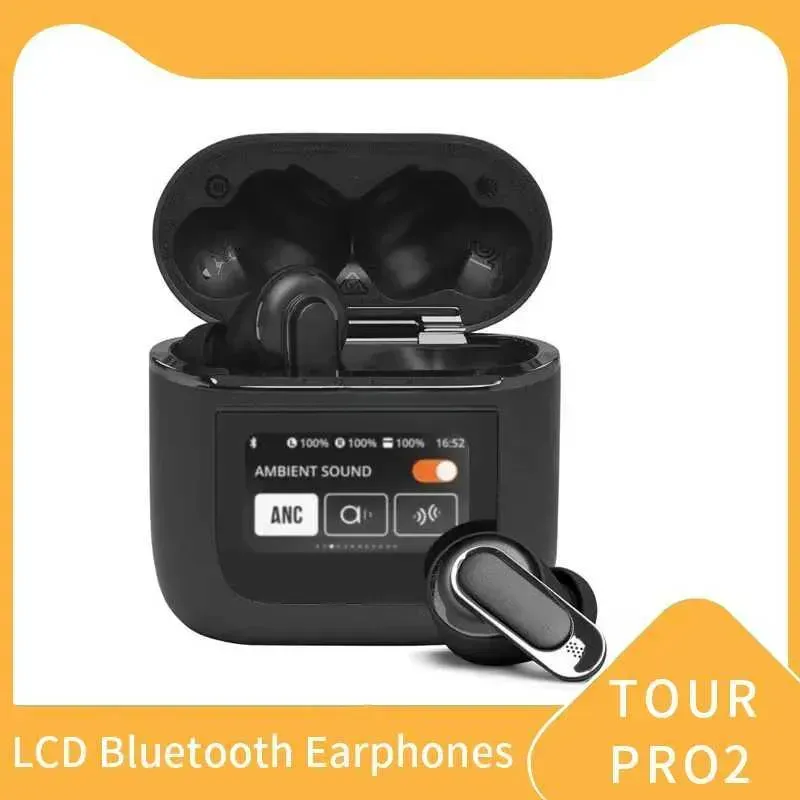 Kulaklıklar OKCSC Tour Pro 2 ANC Gerçek Kablosuz Kulaklıklar Gürültü İptal Etme Bluetooth Kulaklıklar TWS KARBUDS Küçük Spor Su geçirmez Kulaklık