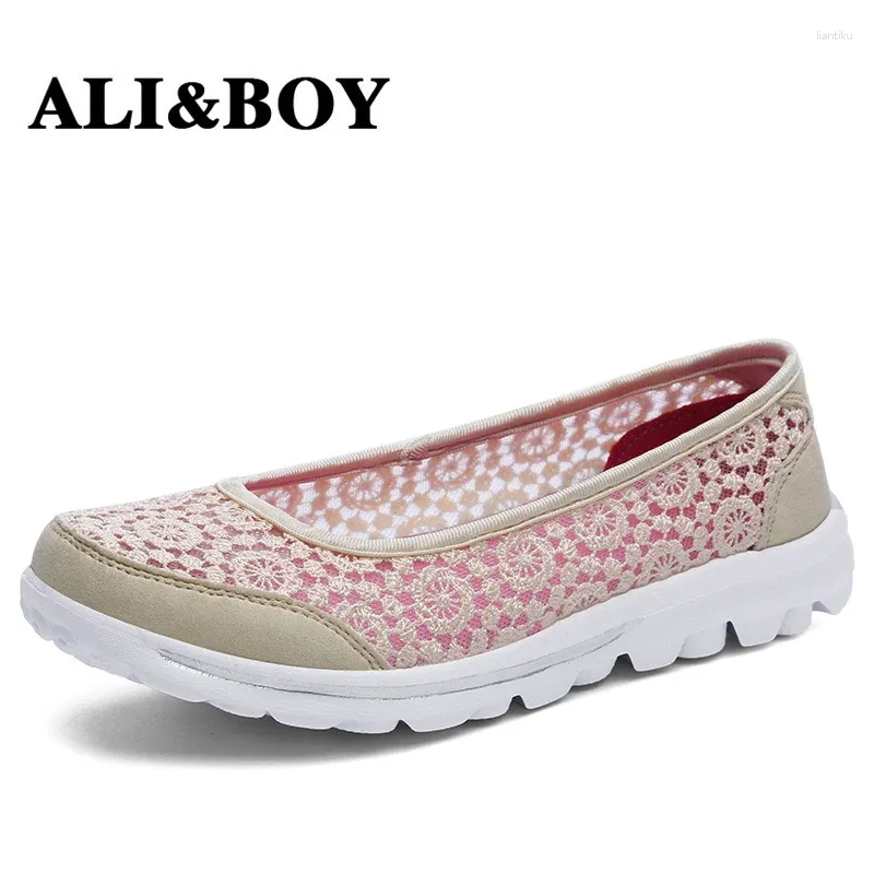 ウォーキングシューズAliboy Chaussure Femme Lace Super Light Lose-Weeight Sport Sneakers女性女性靴トレーナーバスケット2024