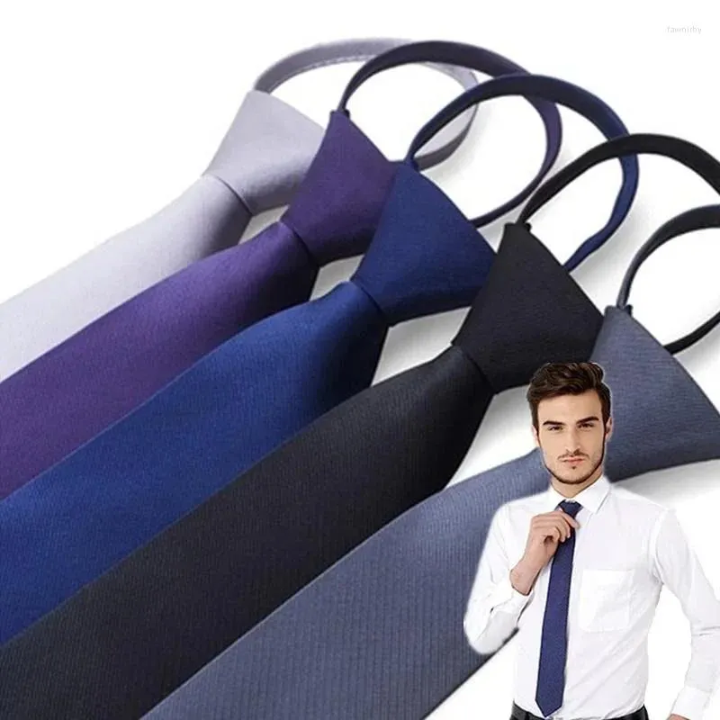 Bow Ties 2024 Men Suits Luxury Noble Line Tie For Wedding Party Formal Pre-tied Zipper Narrow Necktie