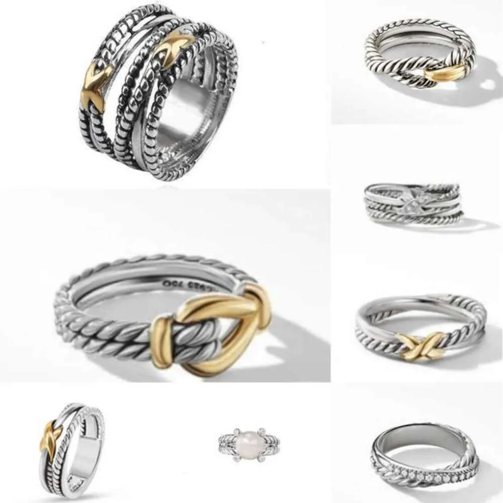 Бэнда звонит модные души кольцо, кольцо Дэвид Юрма кольца для женщин -дизайнерских ювелирных украшений серебряные винтажные x образные кольца мужские роскошные ювелирные украшения Женщины мужчина для мальчика Lady Gift Party Высокое качество