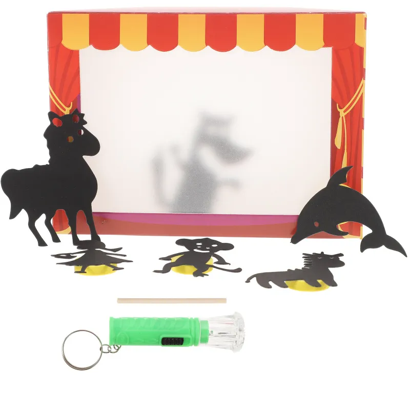 TOYANDONA DIY Puppet Show Craft Sets For Kids Puzzle 1 Set Mini Shadow Puppet Theater Shadow Puppets Puppet Theatre For Kids Puppets For Kids Plaything DIY