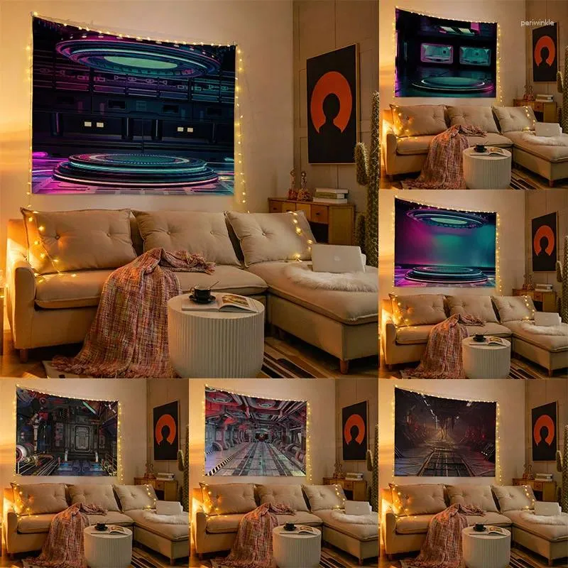 Tapisseries Tapestry Wall Decor Sci-Fi Space Series som hänger på bakgrundduken