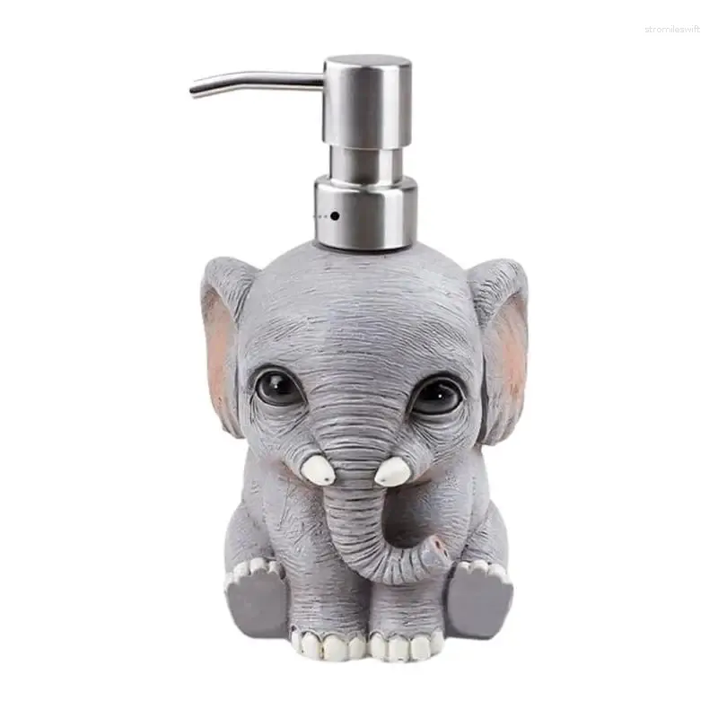 Liquid Soap Dispenser Cute Simulated Elephant Household Bathroom Refillable Dispensers Home Kitchen