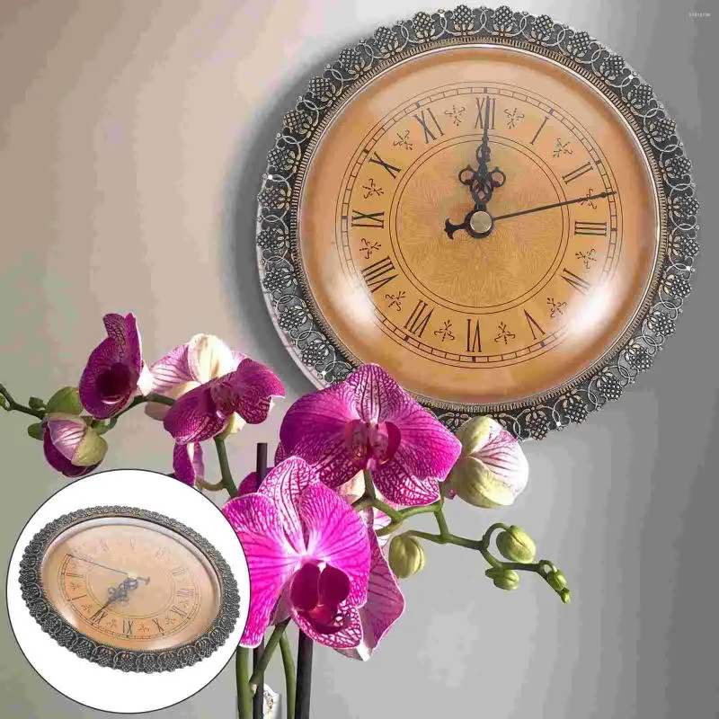 Klokken accessoires Roman Number Clock Head Vintage Insert Diy Plastic ingelegd met beweging Digitaal