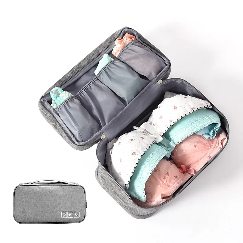 DHgate Beilian Travel Underwear Storage Bag Portable Multi functional Storage Bag Travel Underwear Bra Sub pack Storage Bag Waterproof Oxford Cloth Black Bags Luggage Accessories