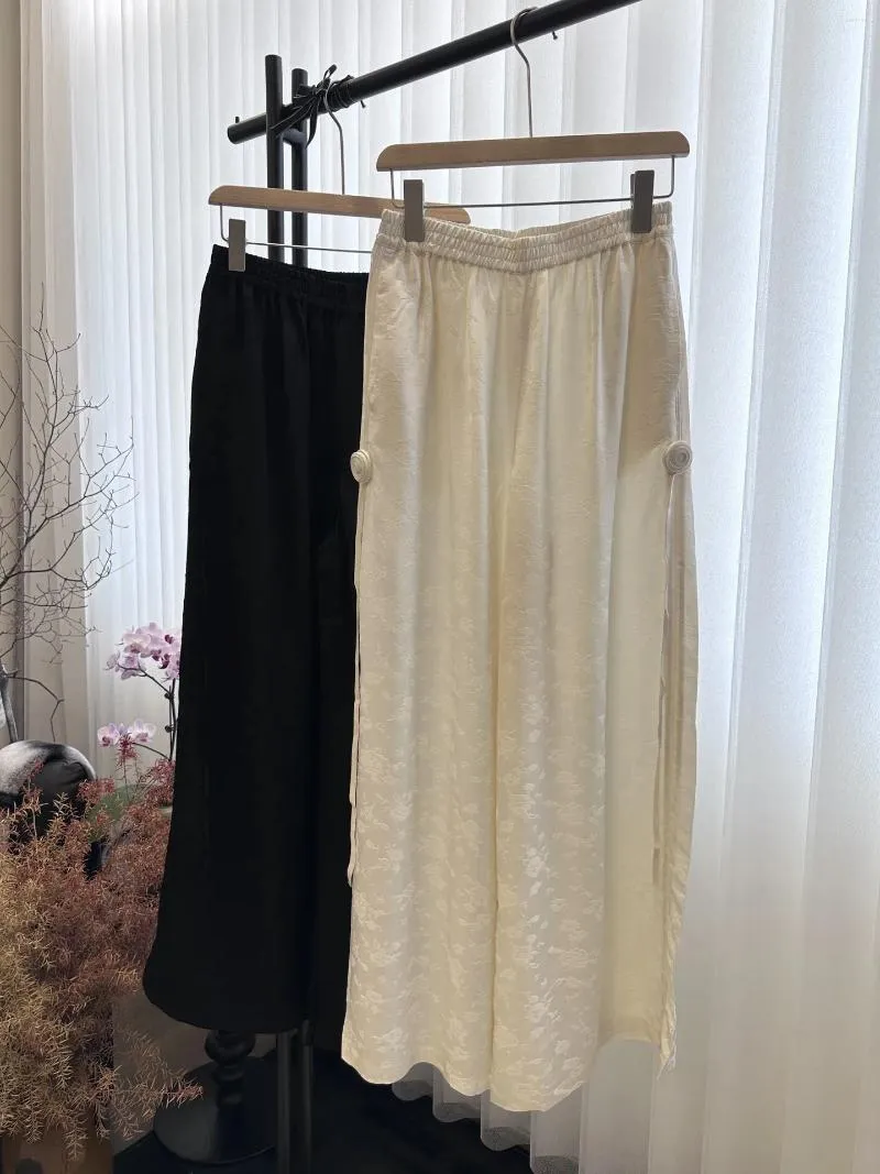 Pantaloni da donna Jacquard Baggy a gamba larga stile retrò pigro facili da cambiare con qualsiasi bel ritmo.