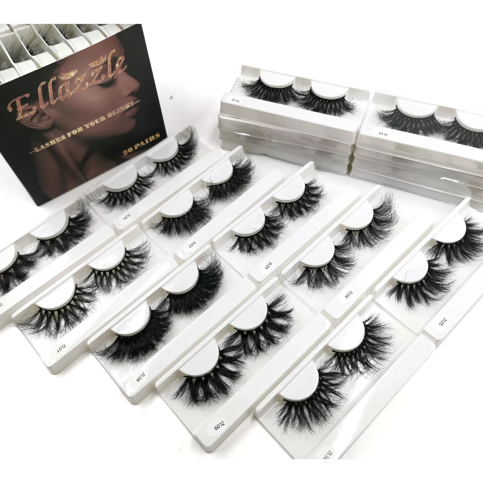 Eyelashes New 25mm Fluffy 3D Mink Lashes Wholesale 5/10/30/50 Pairs Real Mink Hair Natural Eyelashes Wholesale Mink Eyelashes Bulk