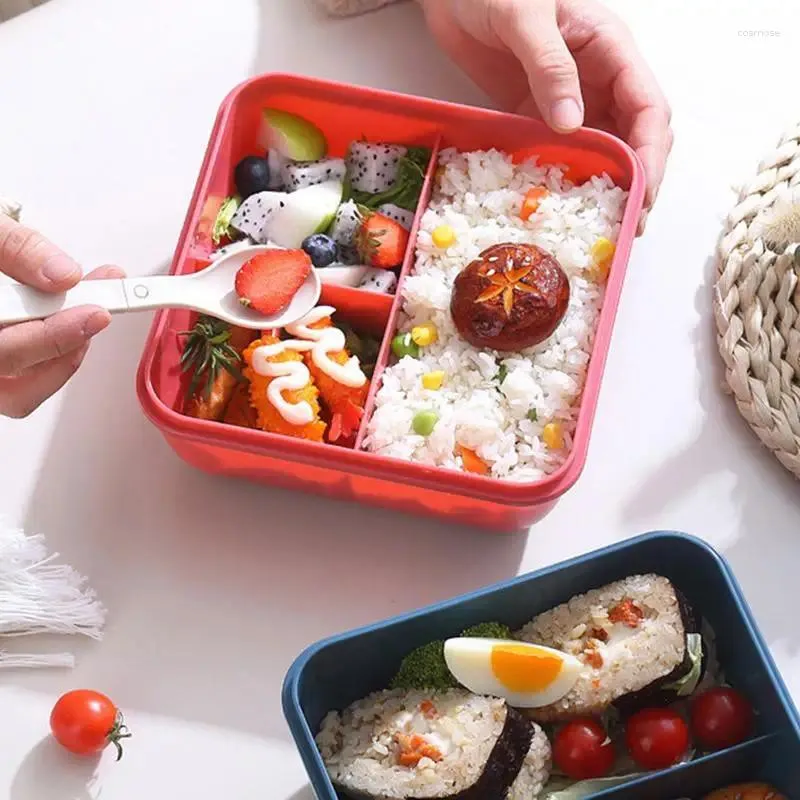 Vaisselle récipients à déjeuner avec compartiments, boîte à déjeuner anti-fuite, récipient à Sauce, grand bol à salade et rangement folklorique